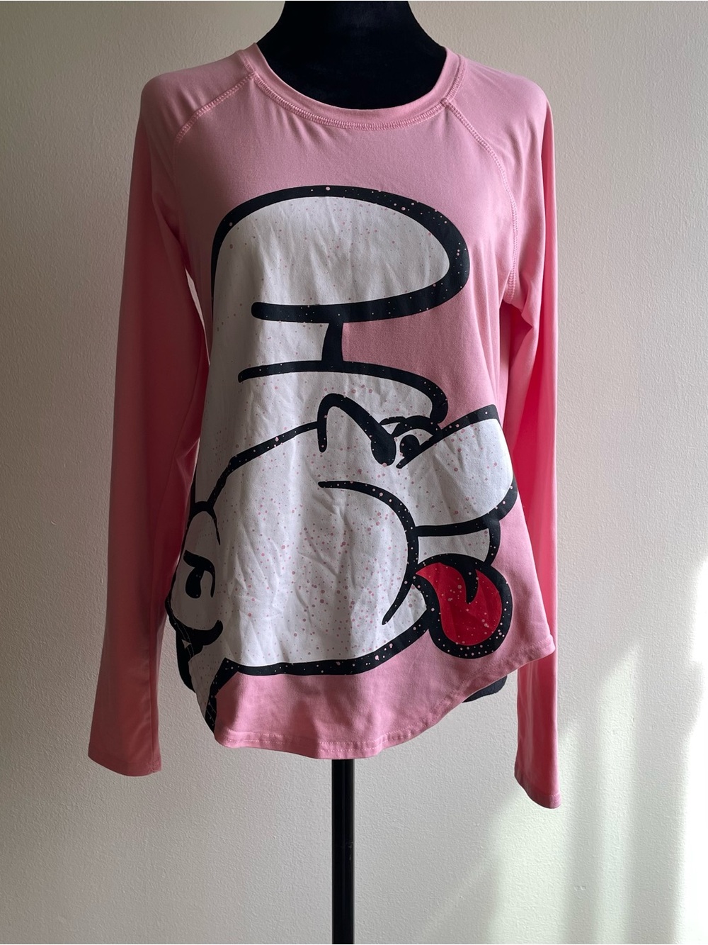 The Smurfs Pink Long Sleeve Graphic Top Size S Cartoon Character Shirt